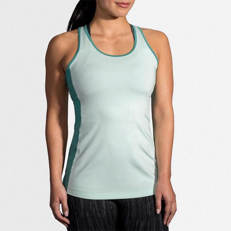 Brooks Pick-Up Australia - Women's Running Tank Top - Green (405823-DQI)